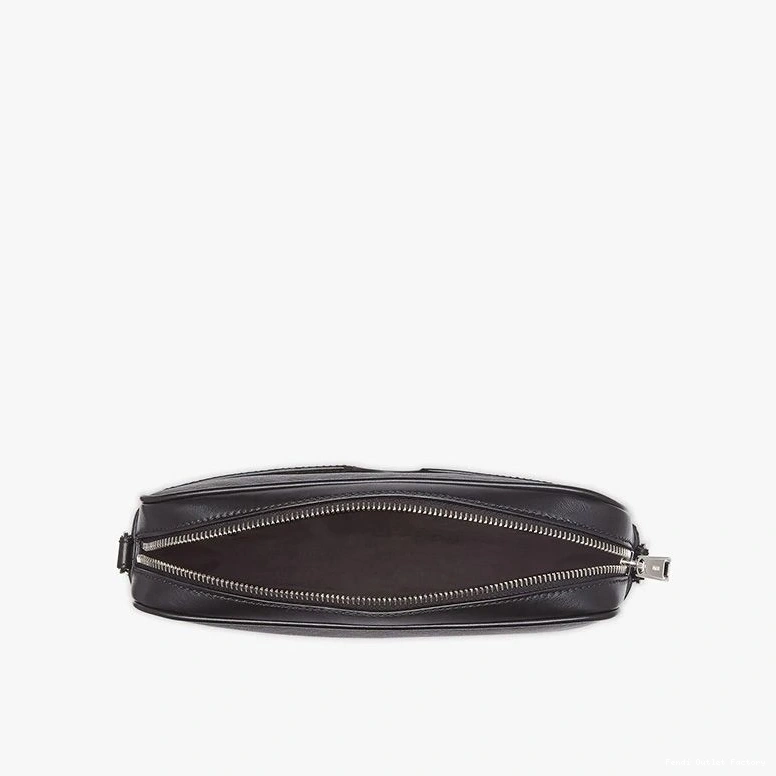 Vintage HOT Compact Logo FF Motif Fabric Fendi In Case Black Camera ROMA 0709